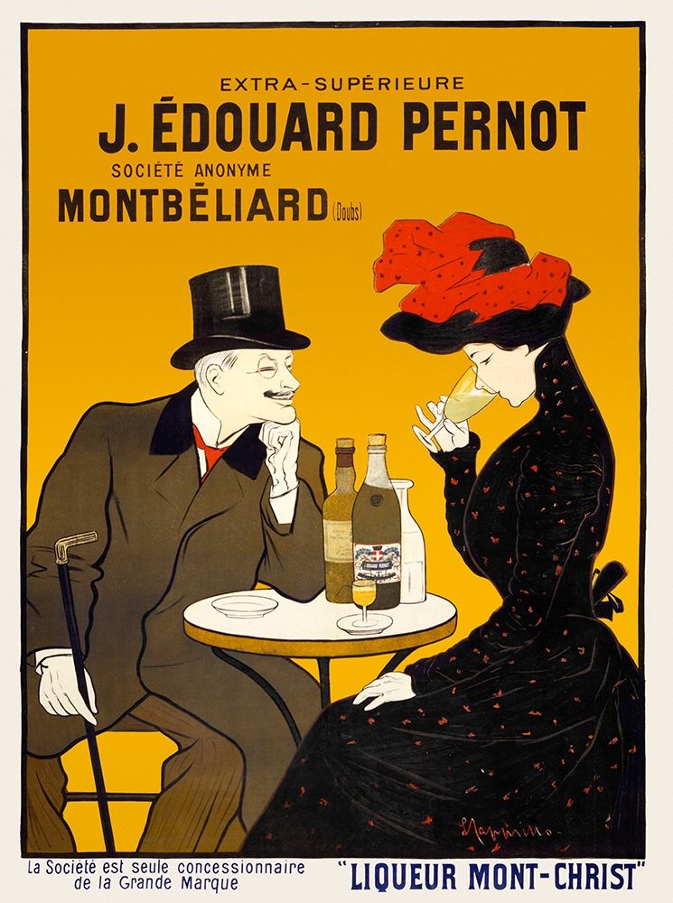 Man and woman at a cafe art print by Leonetto Cappiello for $57.95 CAD