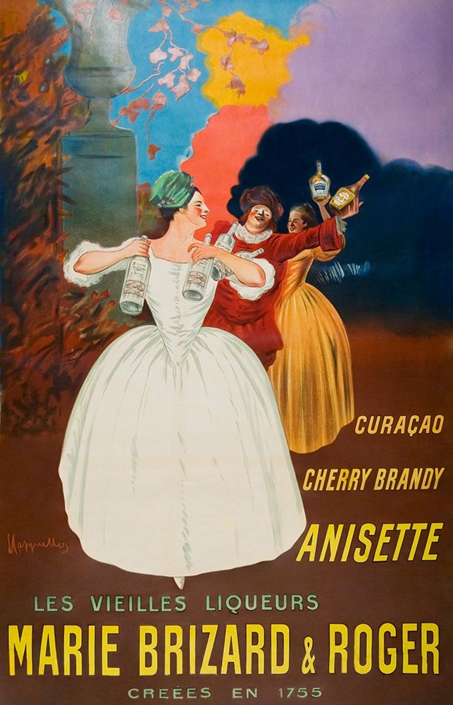 The old liqueurs Marie Brizard and Roger art print by Leonetto Cappiello for $57.95 CAD