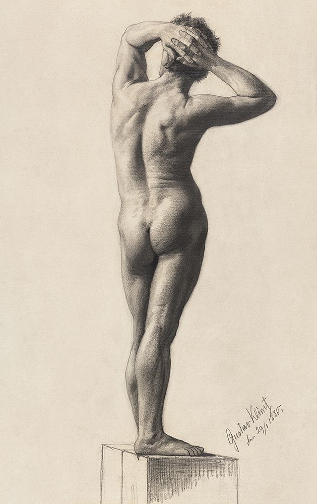 Male Nude art print by Gustav Klimt for $57.95 CAD