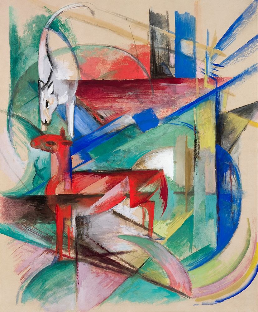 Landscape with Animals art print by Franz Marc for $57.95 CAD