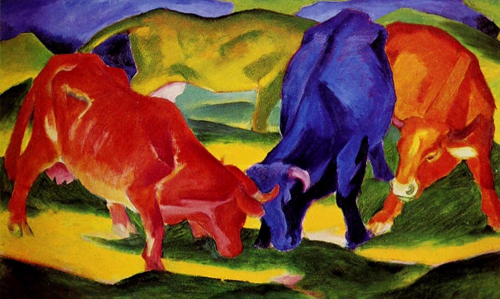 Cows art print by Franz Marc for $57.95 CAD