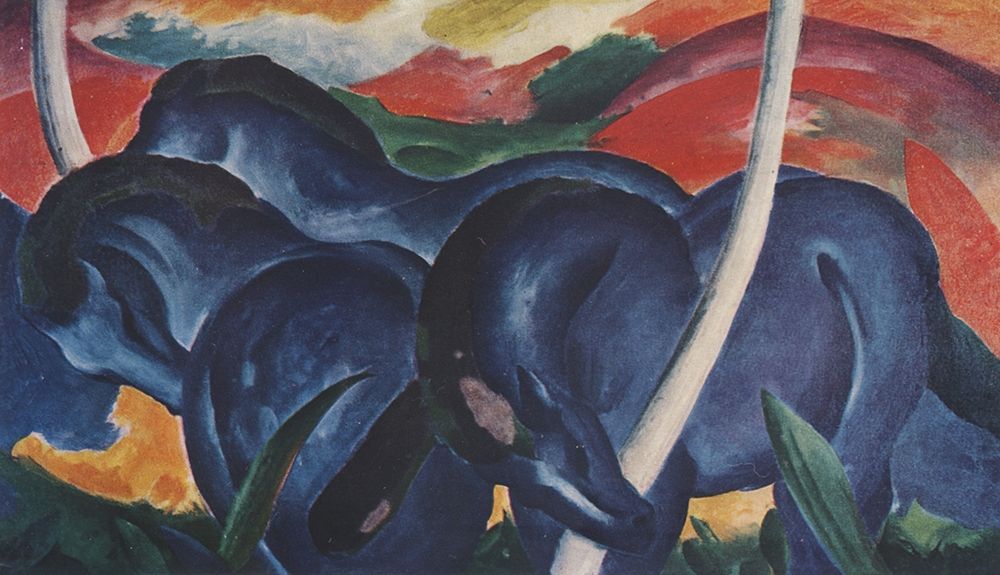 The Blue Horses art print by Franz Marc for $57.95 CAD