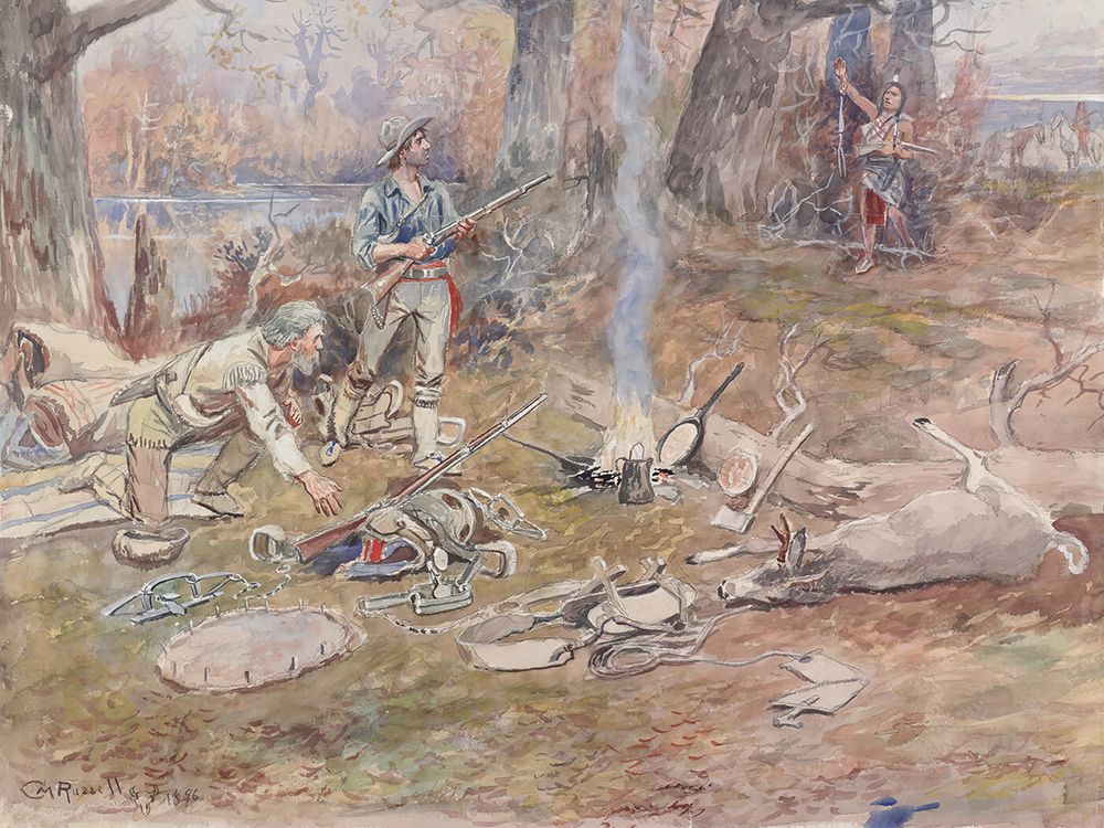 A Doubtful Guest art print by Charles Marion Russell for $57.95 CAD