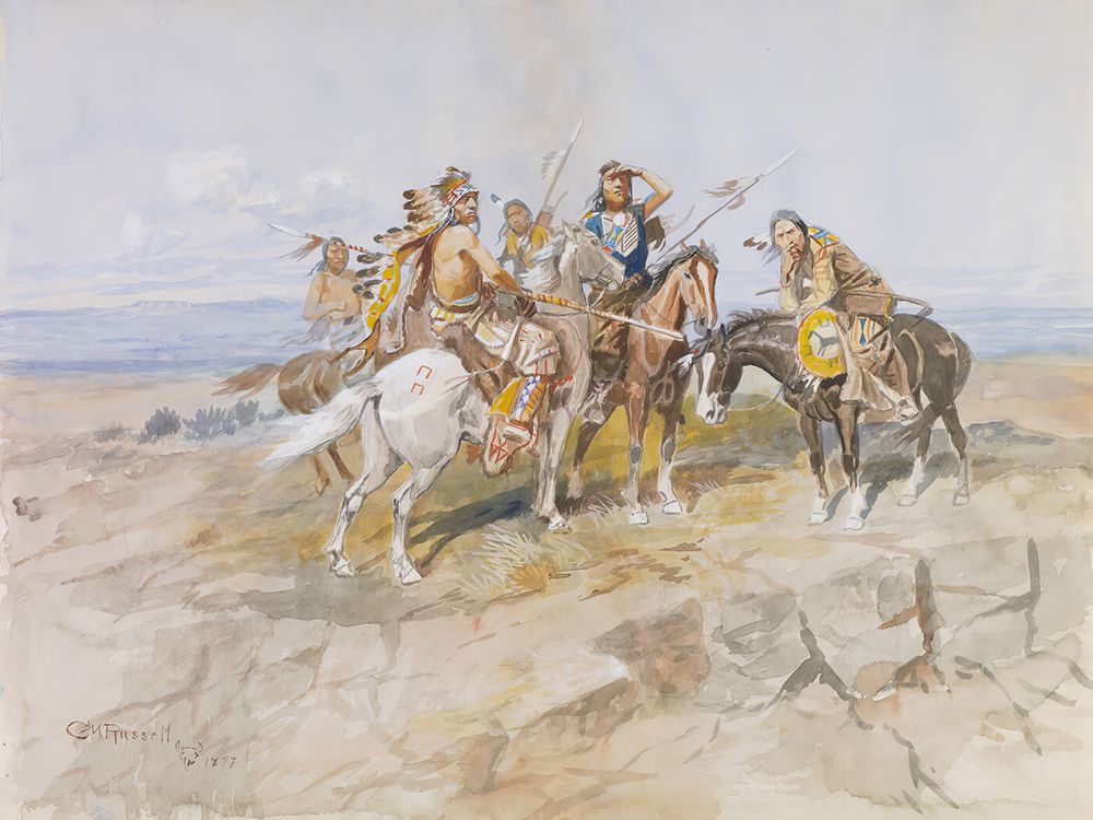 Approach of the White Men art print by Charles Marion Russell for $57.95 CAD