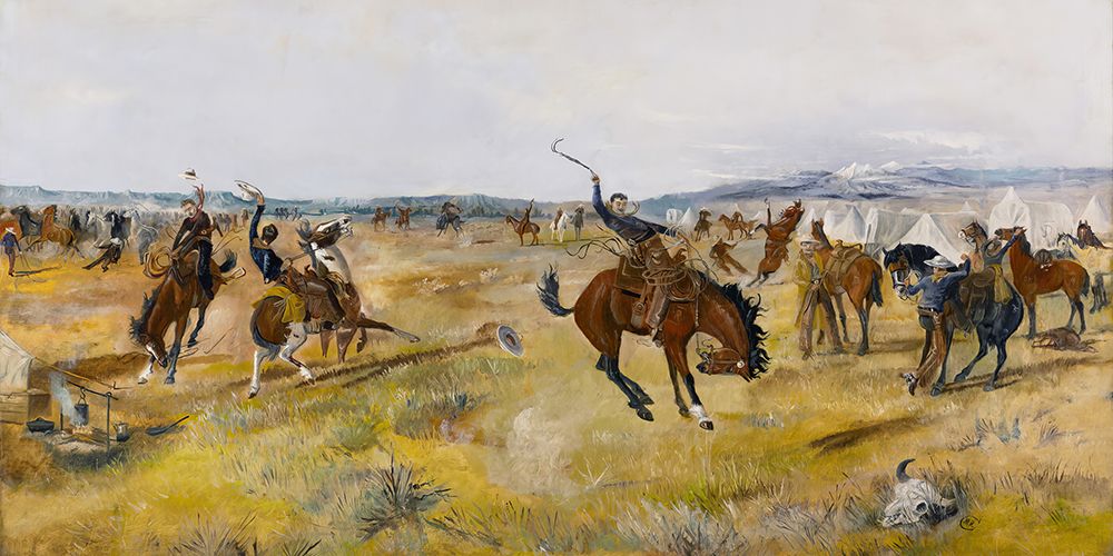 Breaking Camp art print by Charles Marion Russell for $57.95 CAD