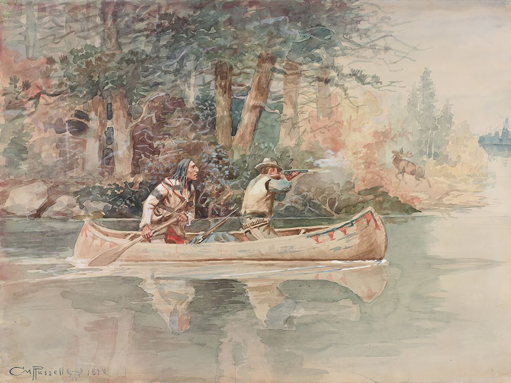 Caught Napping art print by Charles Marion Russell for $57.95 CAD
