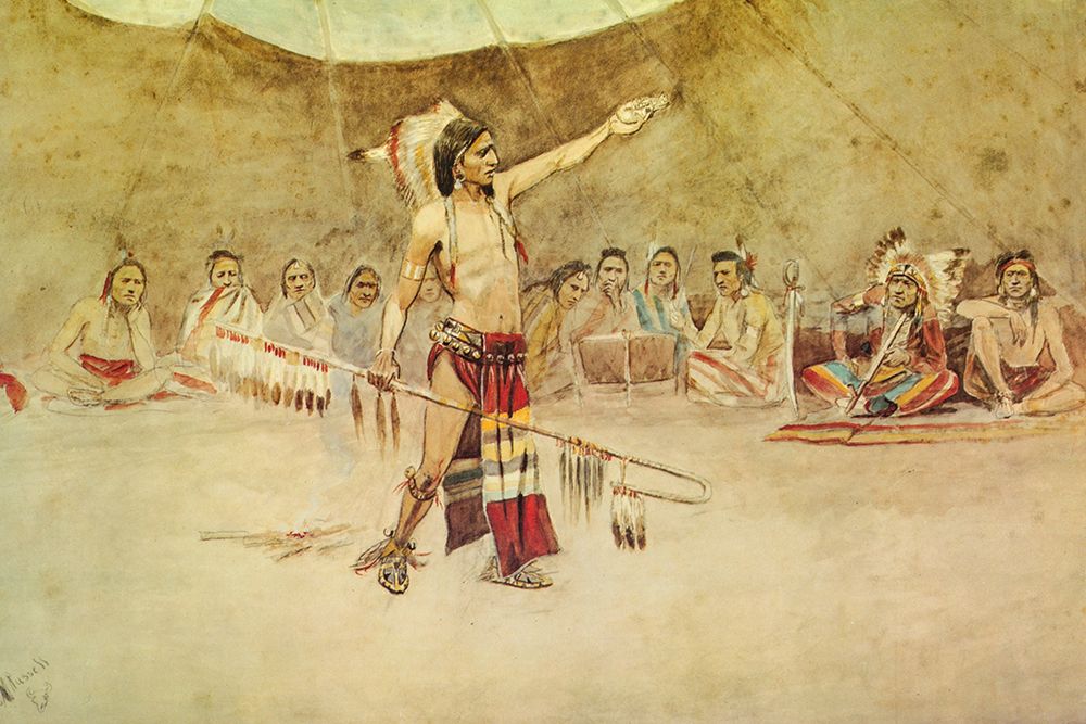 Council of War art print by Charles Marion Russell for $57.95 CAD