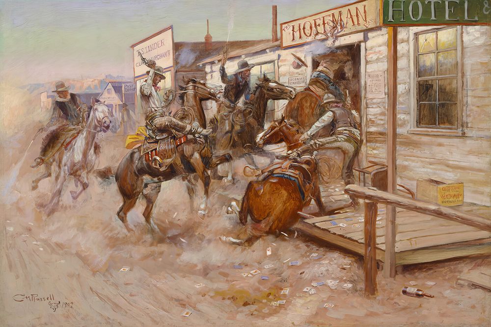 In without Knocking art print by Charles Marion Russell for $57.95 CAD