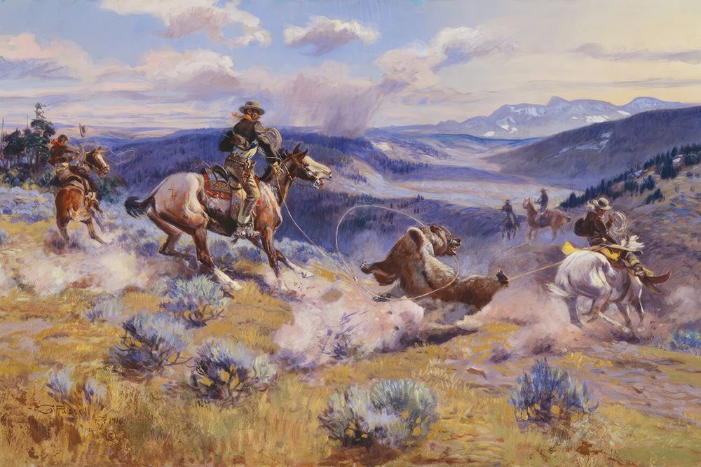 Loops and Swift Horses are Surer Than Lead art print by Charles Marion Russell for $57.95 CAD