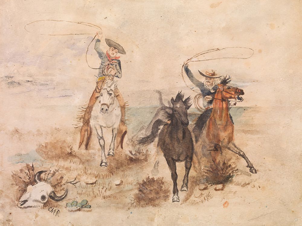 Roping Em art print by Charles Marion Russell for $57.95 CAD