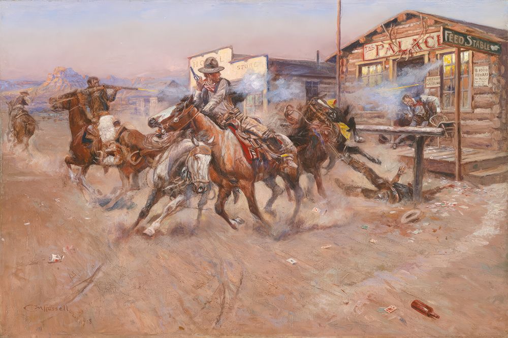 Smoke of a .45 art print by Charles Marion Russell for $57.95 CAD