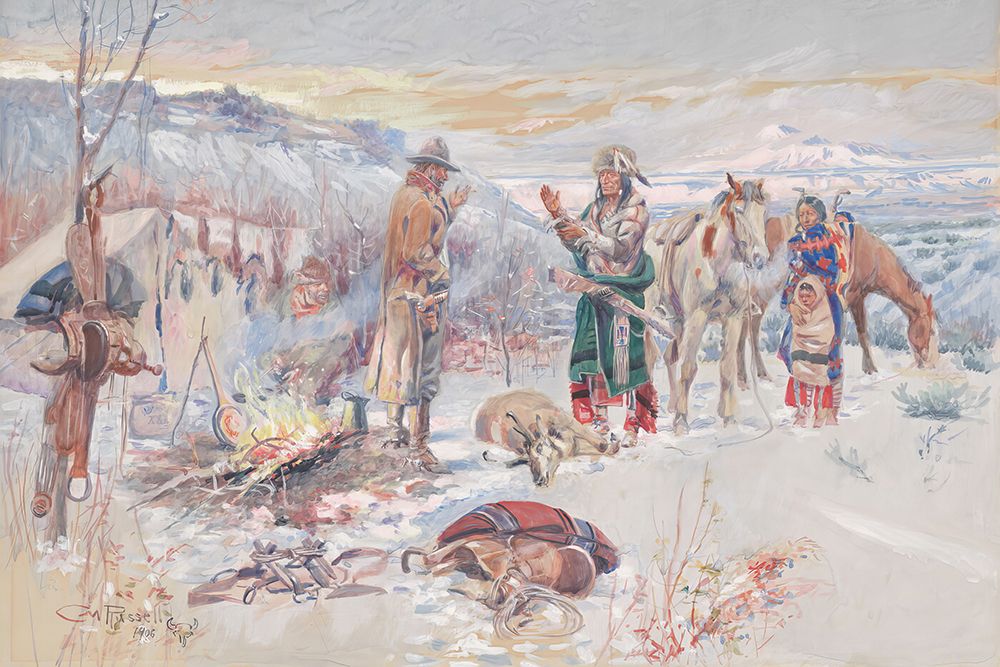 The Wolfers Camp art print by Charles Marion Russell for $57.95 CAD