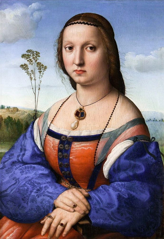 Portrait of Maddalena Strozzi Doni art print by Raphael for $57.95 CAD