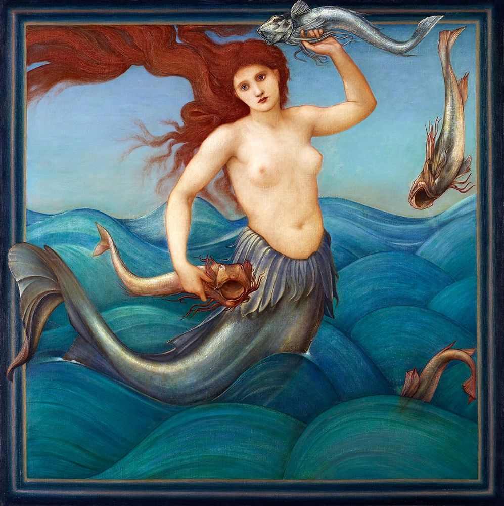 A Sea Nymph art print by Edward Burne-Jones for $57.95 CAD