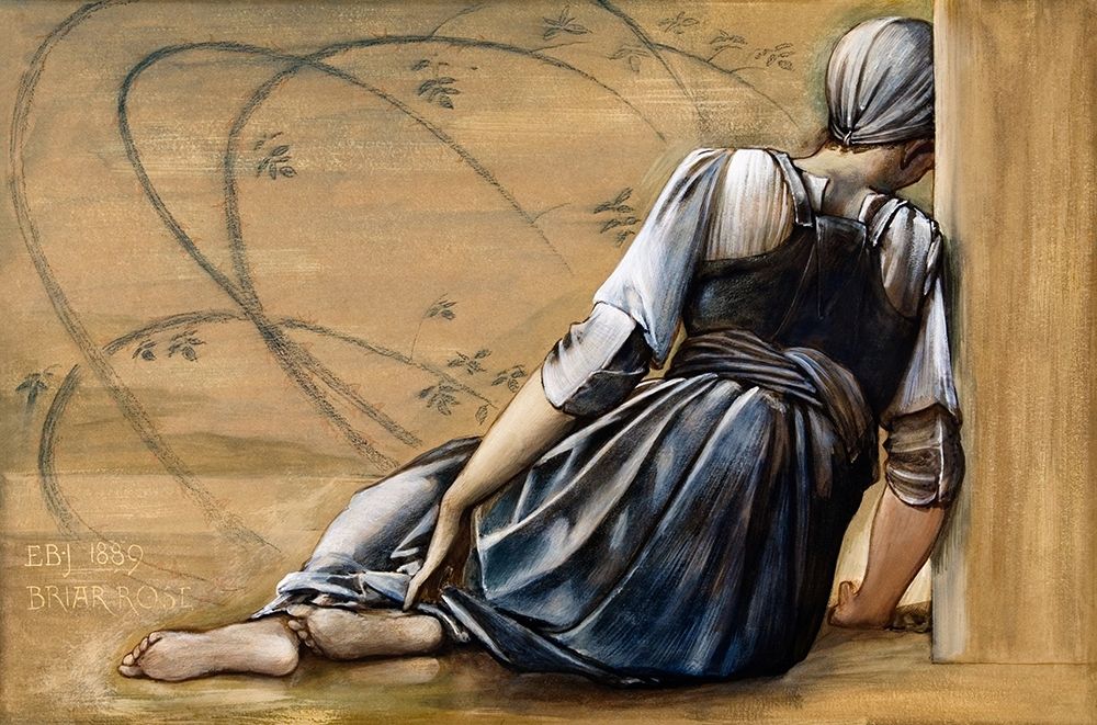 The Briar Rose Series-Study for The Garden Court art print by Edward Burne-Jones for $57.95 CAD