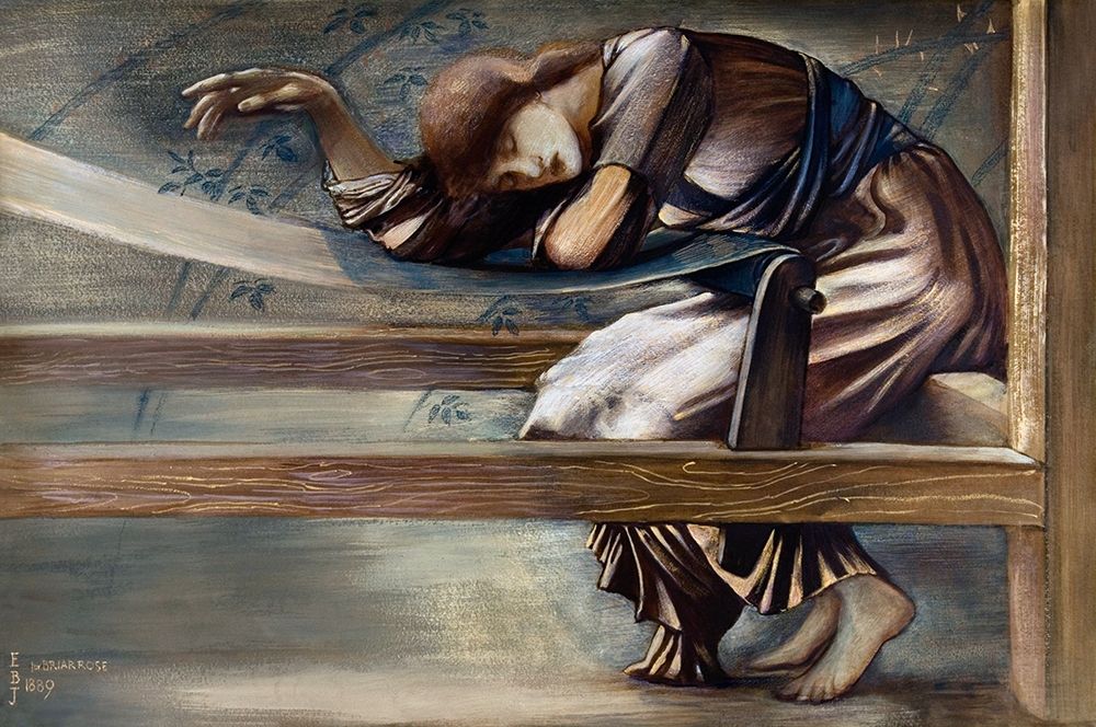 The Briar Rose Series-Study for The Garden Court art print by Edward Burne-Jones for $57.95 CAD