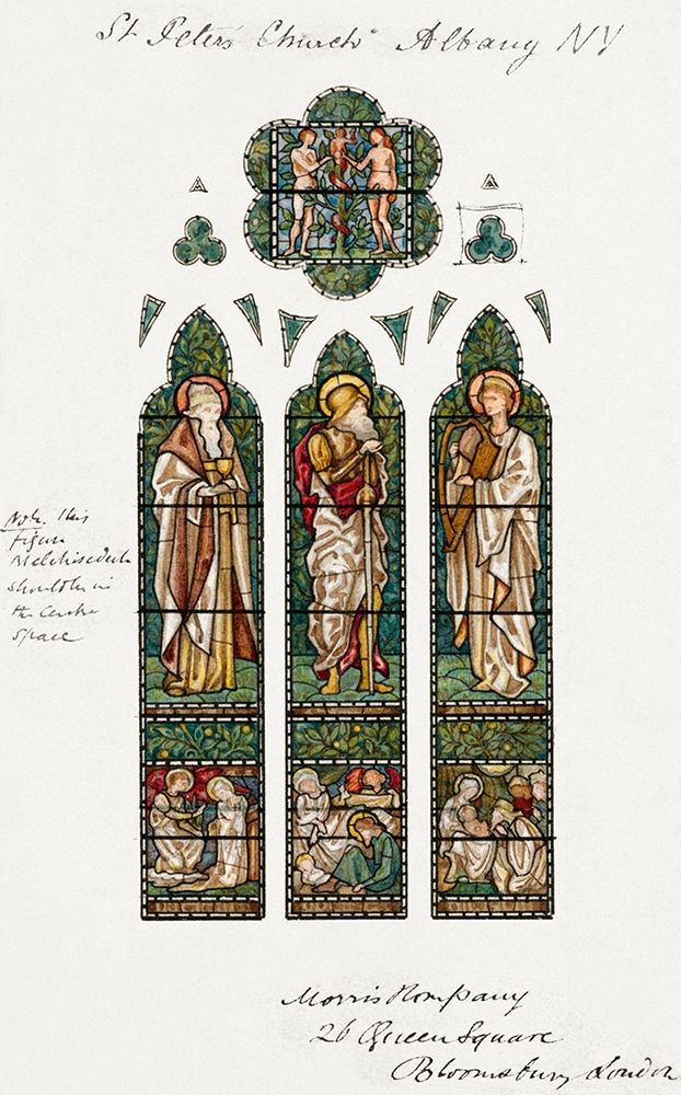 Design for Stained Glass Window-Saint Peters Episcopal Church-Albany-NY art print by Edward BurneΓÇôJones for $57.95 CAD