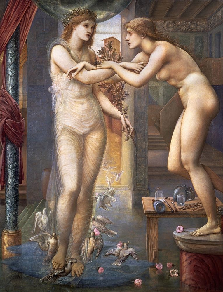 Pygmalion and the Image-The Godhead Fires art print by Edward Burne-Jones for $57.95 CAD