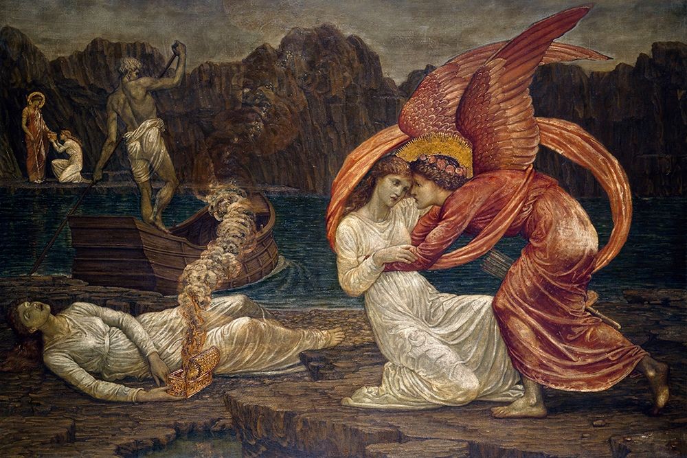 Psyche receiving the Casket from Proserpine art print by Edward Burne-Jones for $57.95 CAD