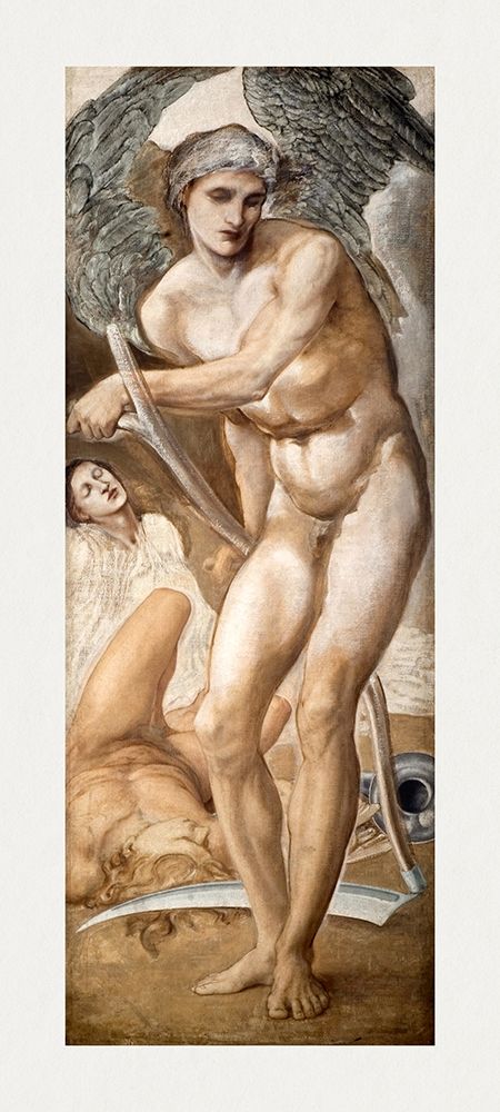 Troy Triptych - Study of Oblivion conquering Fame art print by Edward Burne-Jones for $57.95 CAD