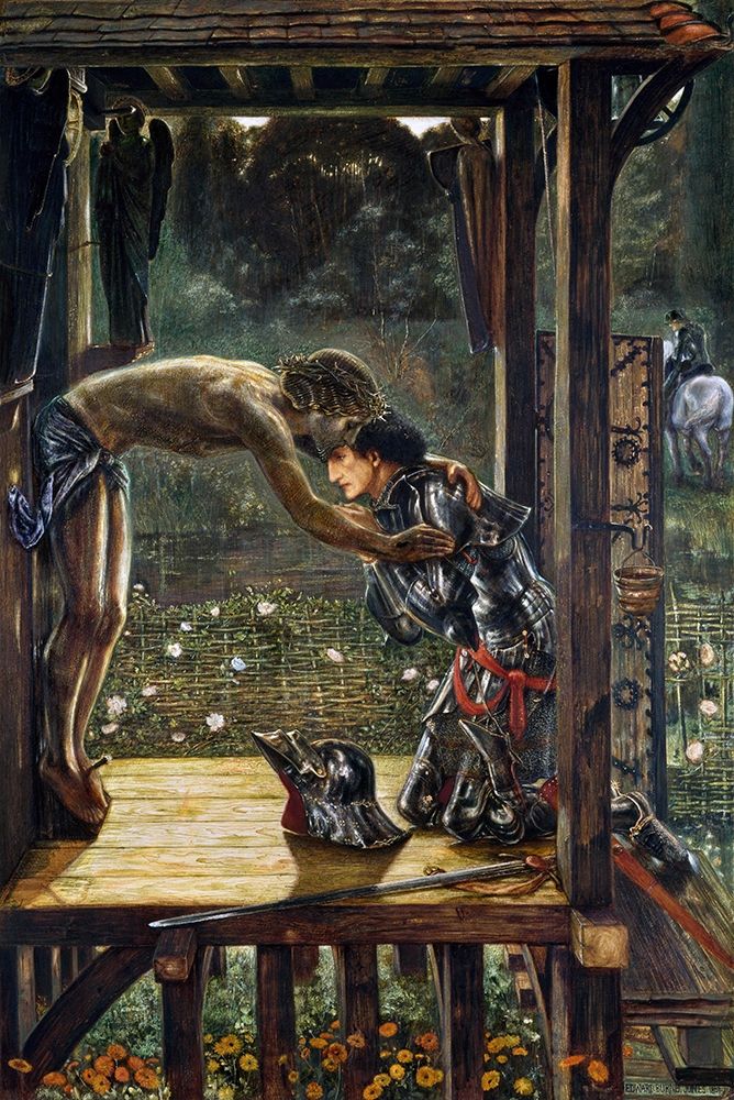 The Merciful Knight art print by Edward BurneΓÇôJones for $57.95 CAD