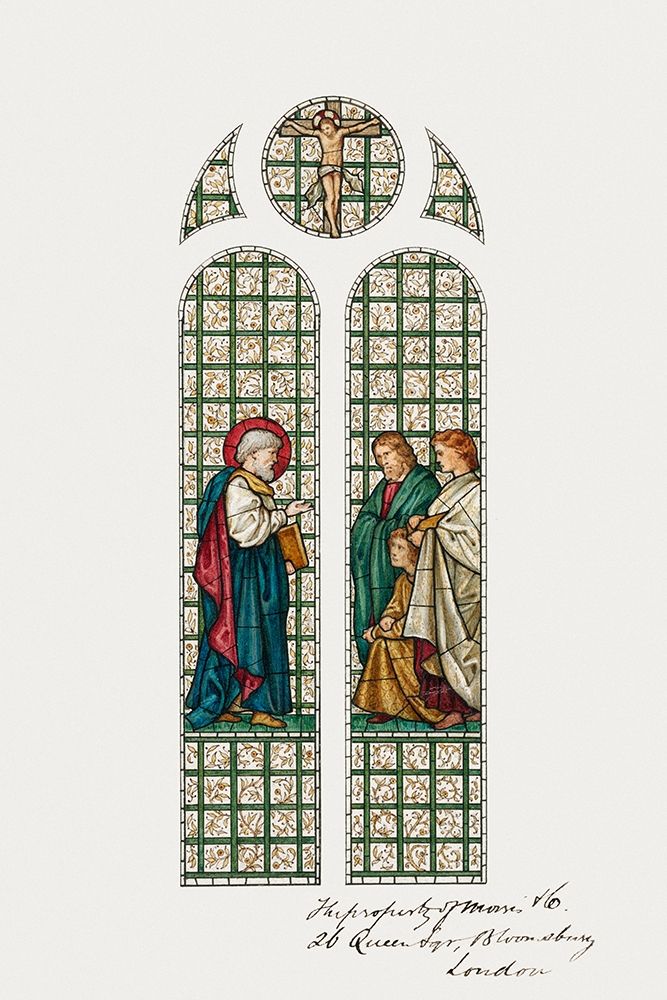 Design for Stained Glass Window-St. Pauls Church-Boston-MA art print by Edward Burne-Jones for $57.95 CAD