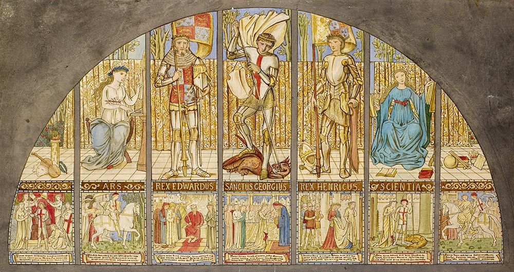Wars of the Roses-Edward IV-Henry VI-St George with Allegor art print by Edward Burne-Jones for $57.95 CAD
