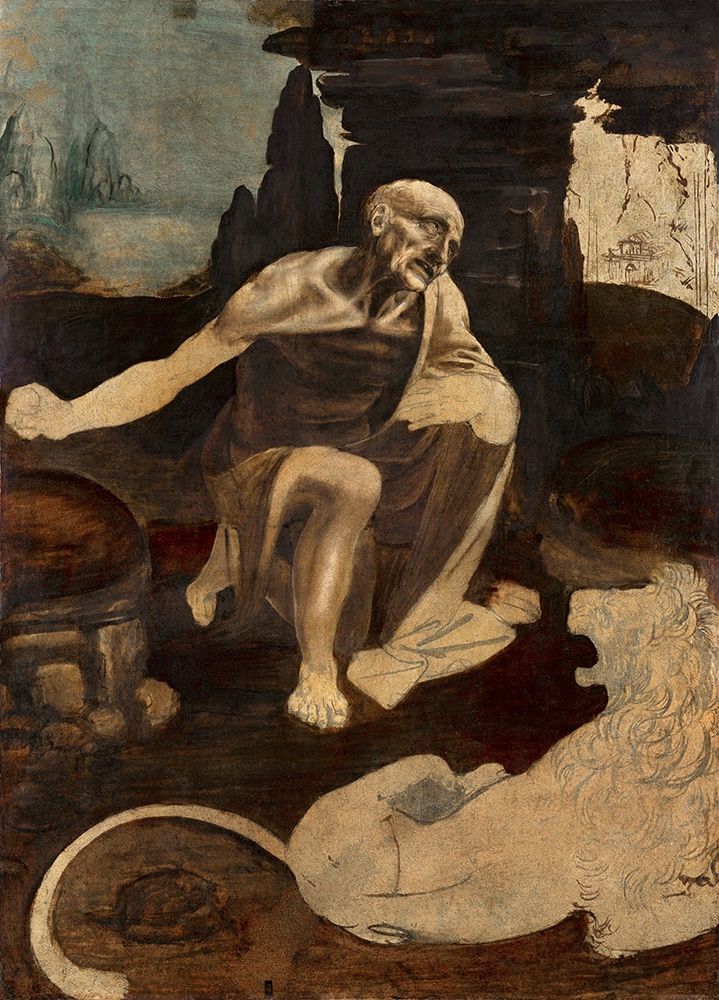 Saint Jerome in the Wilderness art print by Leonardo da Vinci for $57.95 CAD
