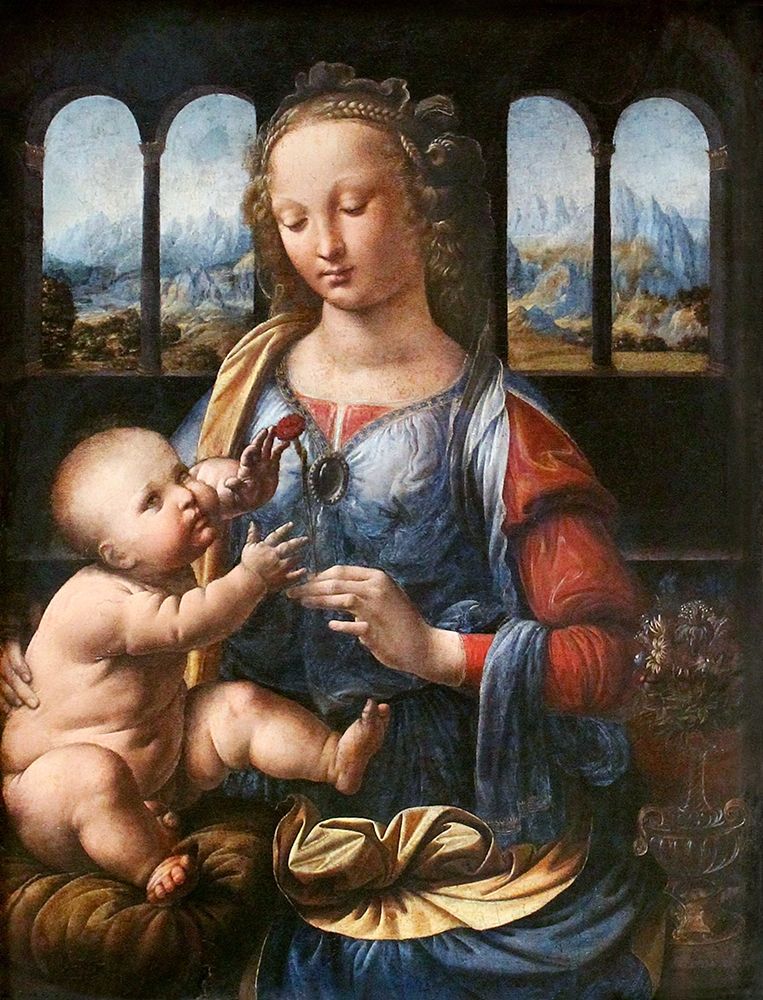 Madonna of the Carnation art print by Leonardo da Vinci for $57.95 CAD