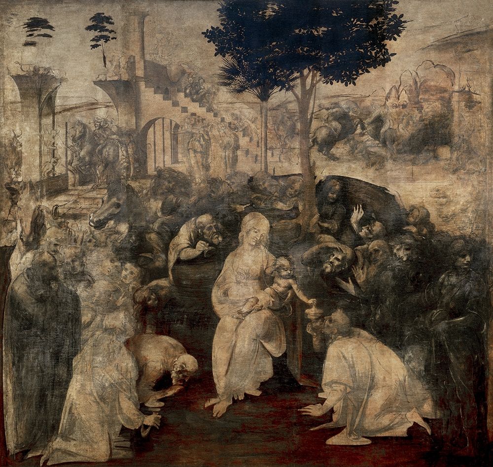 Adoration of the Magi art print by Leonardo da Vinci for $57.95 CAD