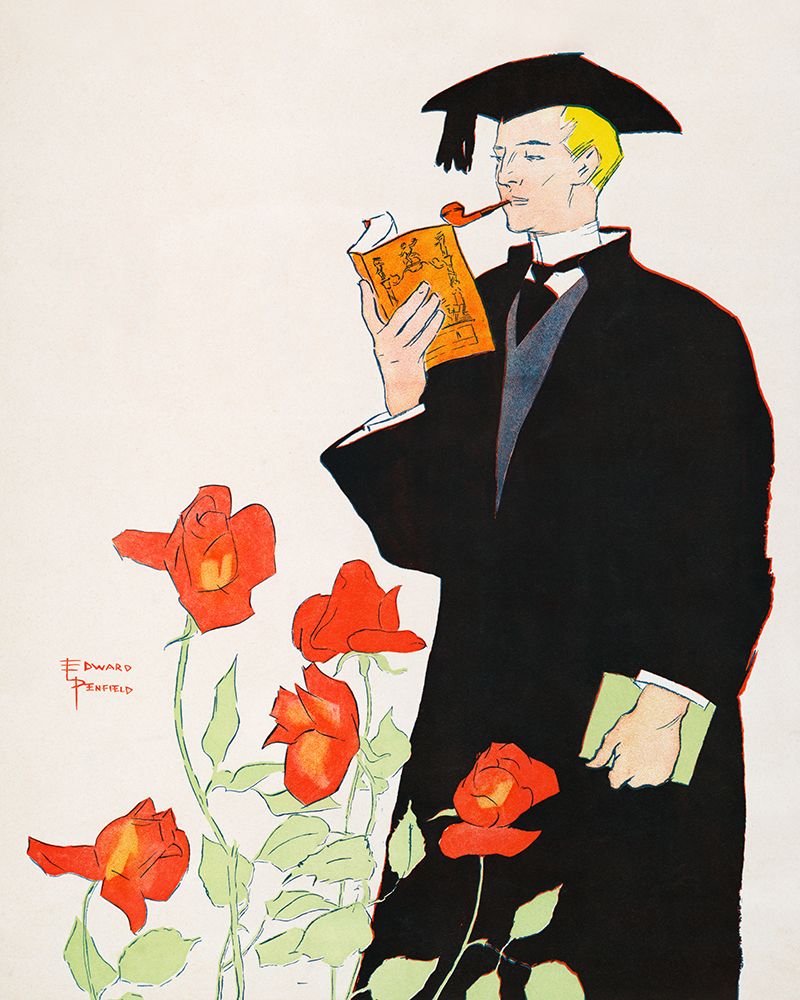 Man in academic dress art print by Edward Penfield for $57.95 CAD