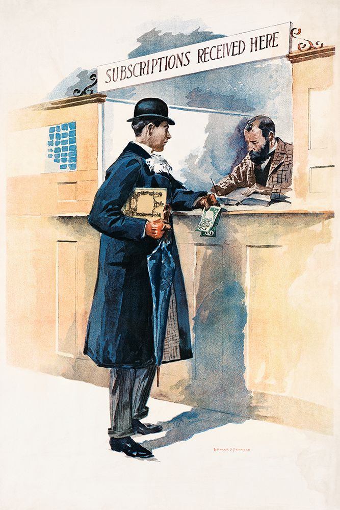 Man Getting Medicines art print by Edward Penfield for $57.95 CAD