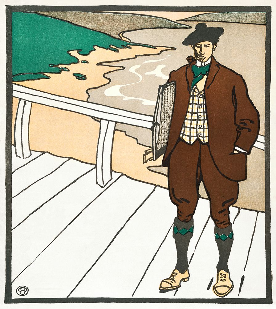 Man Smoking a Pipe art print by Edward Penfield for $57.95 CAD