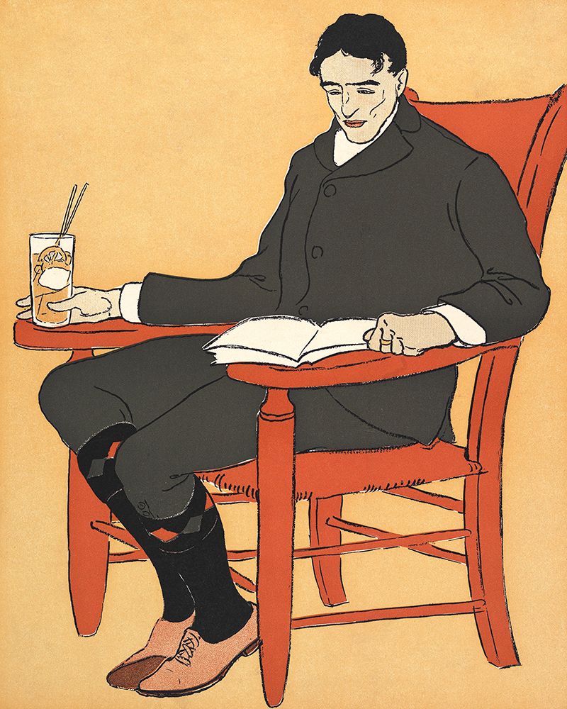 Man Sitting in a Chair art print by Edward Penfield for $57.95 CAD