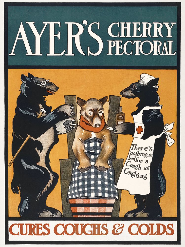 Vintage Ayers Cherry Pectoral Poster art print by Edward Penfield for $57.95 CAD