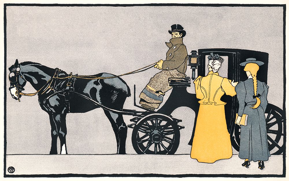 Horse Carriage art print by Edward Penfield for $57.95 CAD