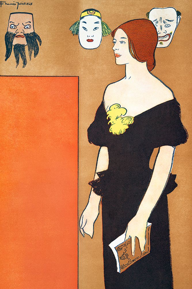 Woman in Black Dress art print by Edward Penfield for $57.95 CAD