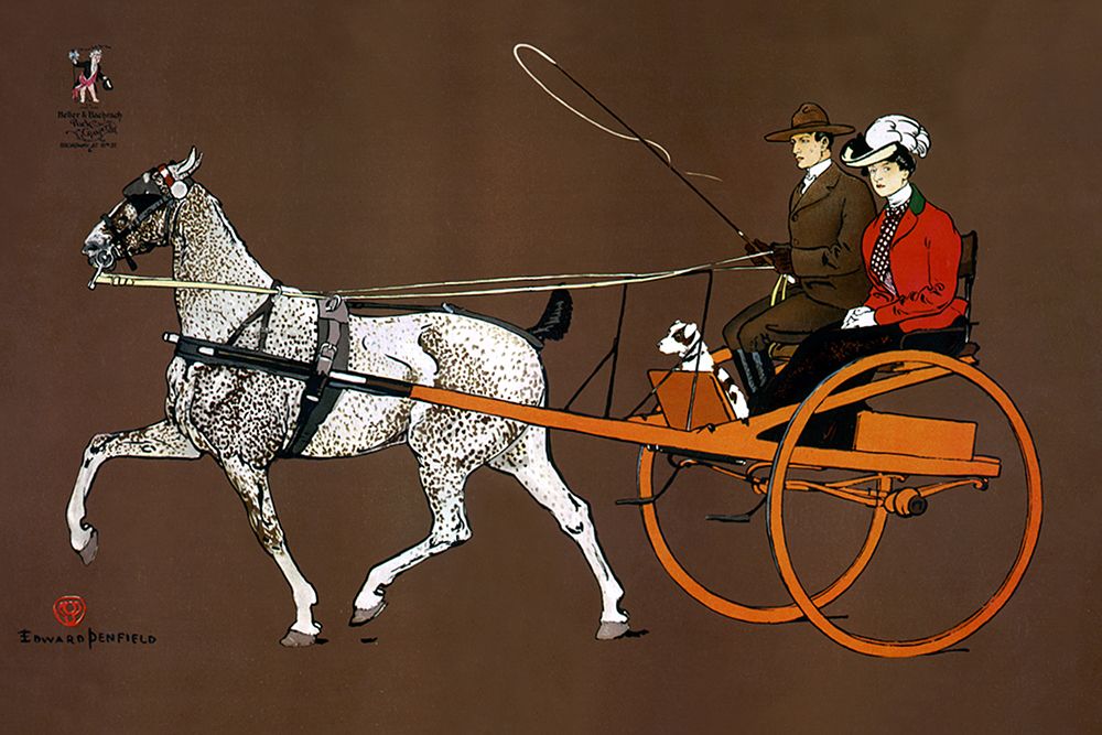 Couple in a Carriage 1902 art print by Edward Penfield for $57.95 CAD
