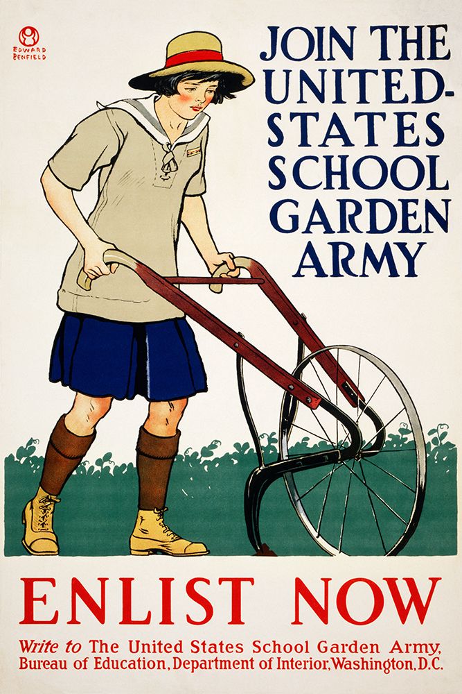 Join the United States School Garden Army art print by Edward Penfield for $57.95 CAD
