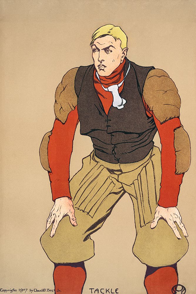 American Football Player art print by Edward Penfield for $57.95 CAD