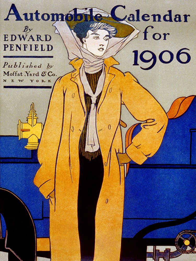 Automobile Calendar for 1906 art print by Edward Penfield for $57.95 CAD