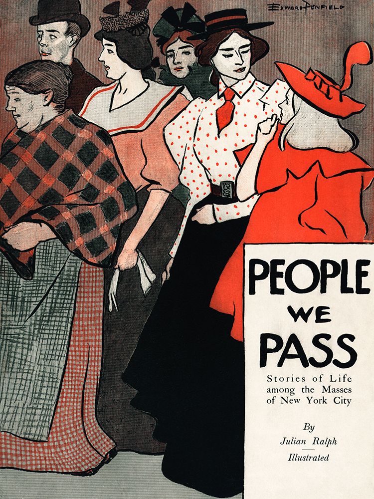 People we pass art print by Edward Penfield for $57.95 CAD