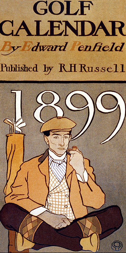 Golf Calendar art print by Edward Penfield for $57.95 CAD