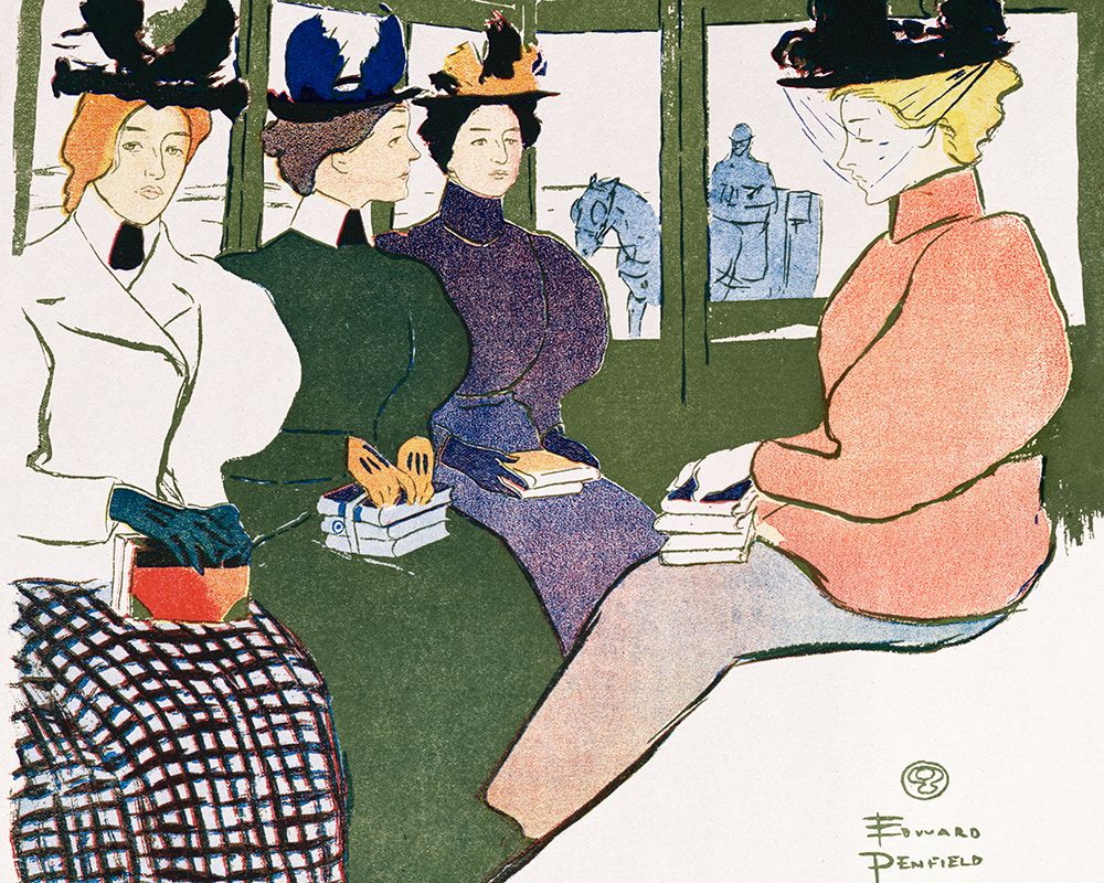 Vintage Calendar 1897 art print by Edward Penfield for $57.95 CAD