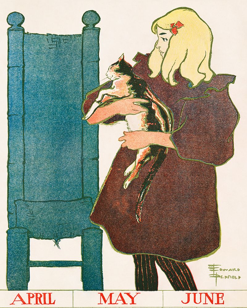 Vintage Calendar 1897 art print by Edward Penfield for $57.95 CAD