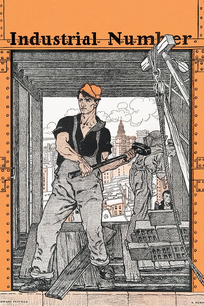 Industrial Number art print by Edward Penfield for $57.95 CAD
