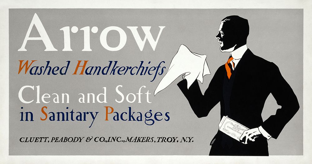 Arrow washed handkerchiefs art print by Edward Penfield for $57.95 CAD
