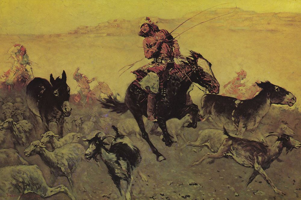Navajo Raid art print by Frederic Remington for $57.95 CAD