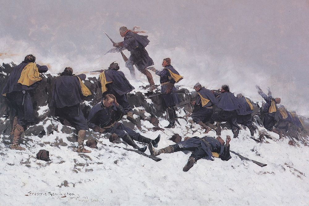 Through the Smoke Sprang the Daring Young Soldier art print by Frederic Remington for $57.95 CAD