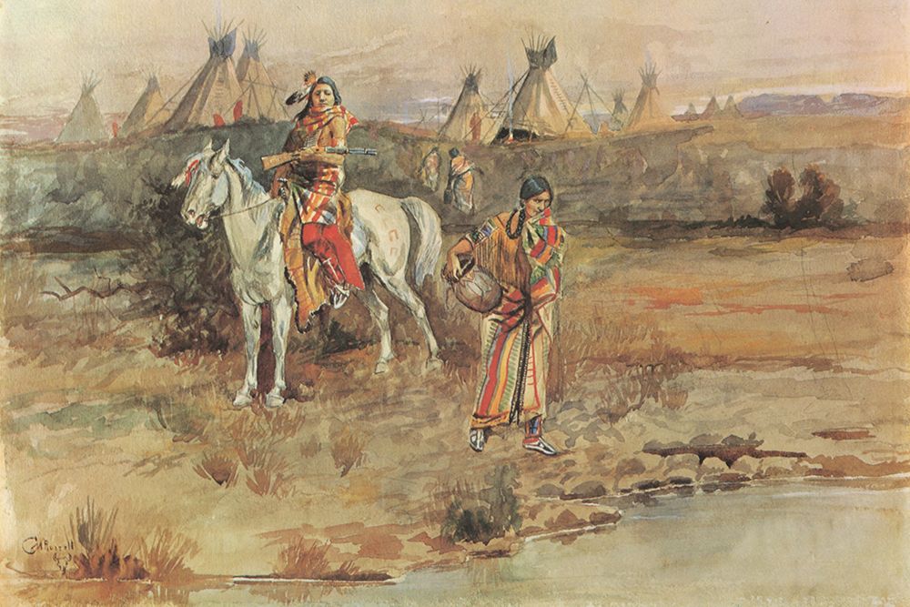 At the Spring art print by Charles Marion Russell for $57.95 CAD